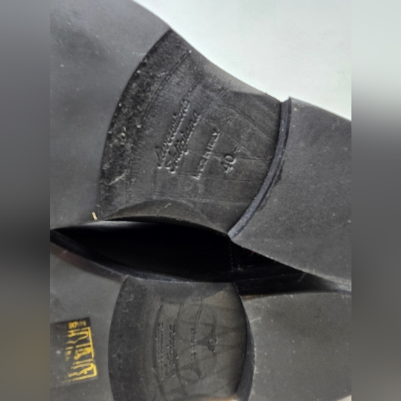 Lavorazione Artigiana Womens Riding Boots Sz 40=9 Black Italian Leather Tasseled - Picture 9 of 14